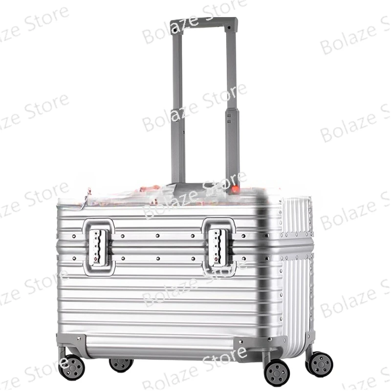 Aluminum Magnesium Alloy SLR Storage Boarding Makeup Photography Equipment Trolley Case