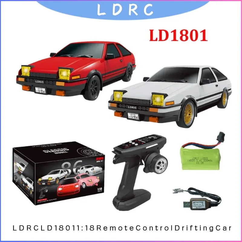 

Масштаб 1:18 AE86 Toyota Trueno RC Drift Car с гироскопом и светодиодными фонарями, дрейфующая игрушка с дистанционным управлением 2,4G для взрослых, детей, подарок