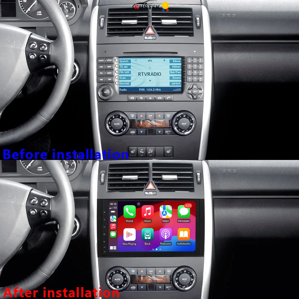 Автомобильный радиоприемник CHSTEK Android 13 для Mercedes Benz A/B-Class W245 Sprinter W906 W169 W639 W318 Viano Carplay WIFI 4G GPS BT головное устройство