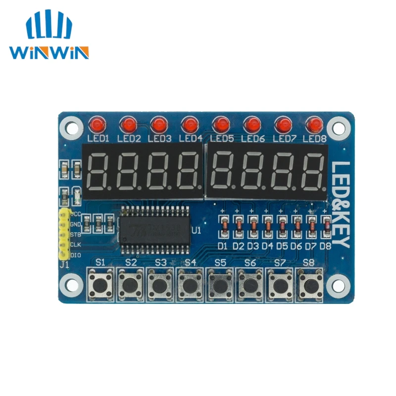 TM1638 Module Key Display For AVR Arduino New 8-Bit Digital LED Tube 8-Bit