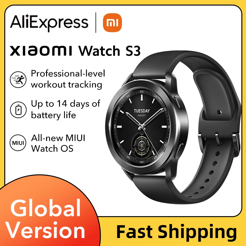 

World Premiere Global Version Xiaomi Watch S3 1.43"large AMOLED display Supports 150+sports modes Supports Bluetooth® phone call