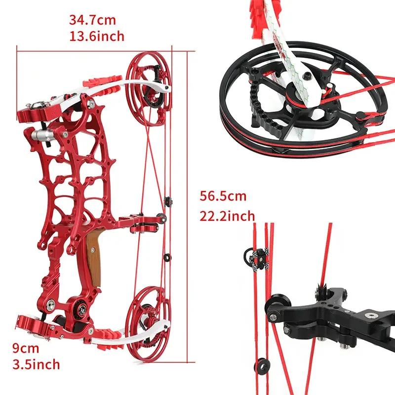 30-75 Lbs Dual-use Compound Bow Archery Arrow Shooting Steel Ball CNC Machining Short Axle for Adults Right Hand Car Hunting Bow