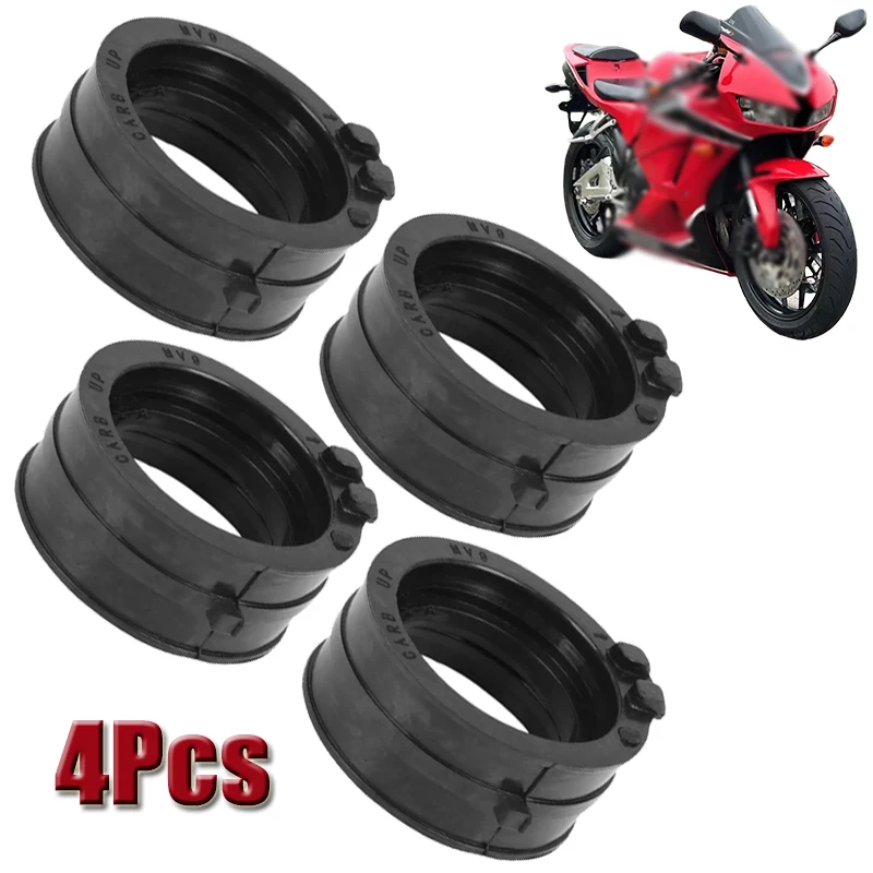 

4Pcs Motorcycle Carburetor Intake Manifold Boot Joint Adapter For Honda CBR600F2 CBR600F3 CBR600SJR Moto Parts