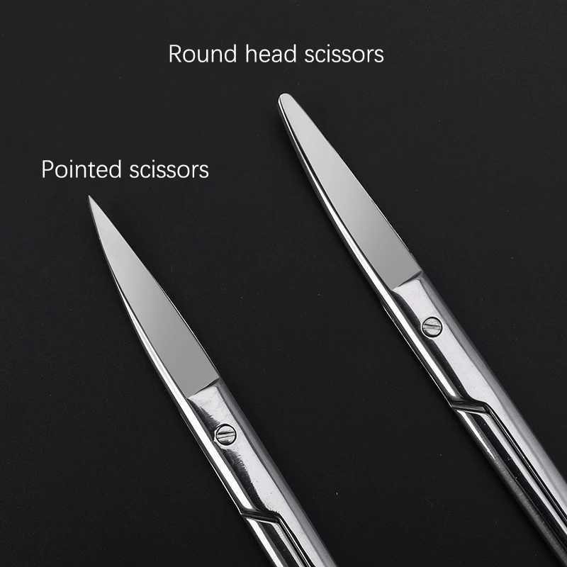 16 cm Animal Veterinary Vet Medical Stainless Steel Surgical Scissors Straight curved Tip Haircut Scissors