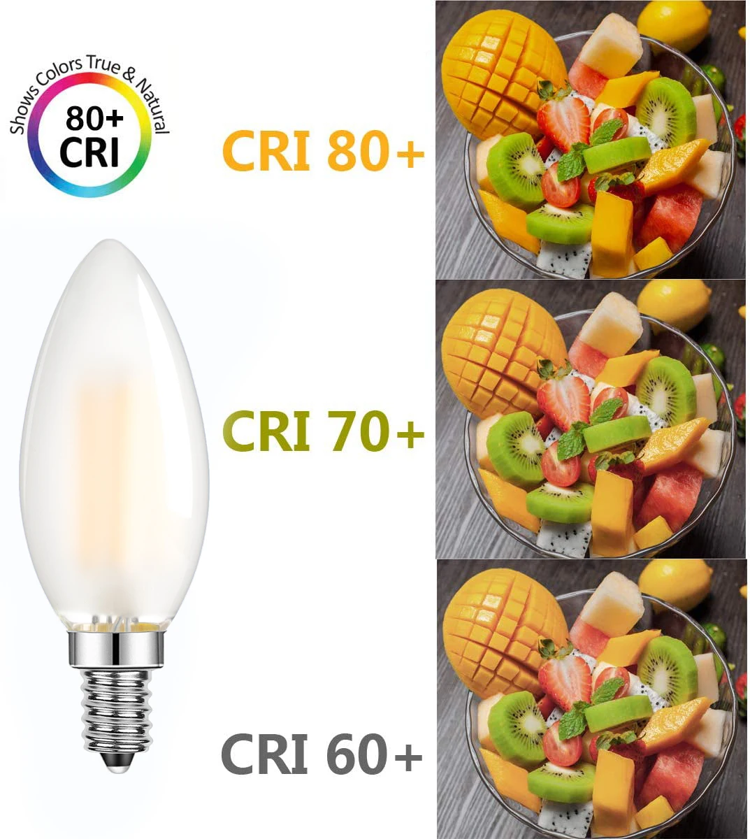 Ampoule LED C35 E14 à Intensité Variable, Lampe à Filament 220V 6.5W 806LM, Blanc Chaud Givré, Bougie, Veilleuses, Décor Vintage d'Nik