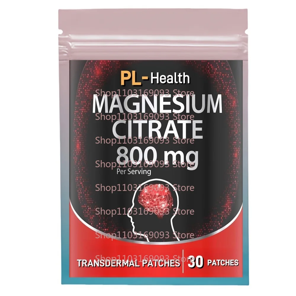 30 Patches Magnesium Citrate Transdermal Patches for Muscle, Nerve, Bone and Heart Health