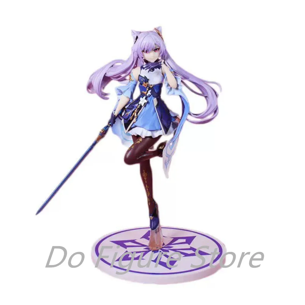 Genshin Impact Keqing Decor Figure Toy Pvc Model Statue Toy Dress Up Cosplay Model Anime Toy Figure Xmas Gifts