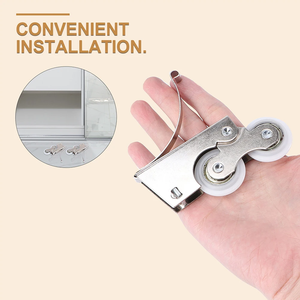

Sliding Door Pulley Roller Mute Window Bearing Glass Cabinet Guide Screen Patio Metal Hardware Wardrobe Barn Doors