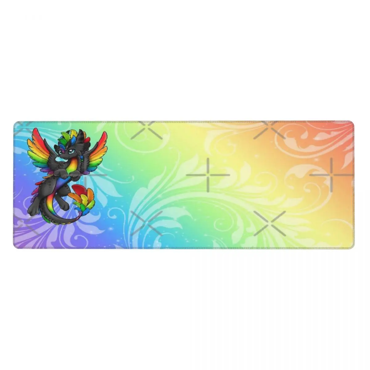 Zen Black Rainbow Dragon Rubber Keyboard Pads