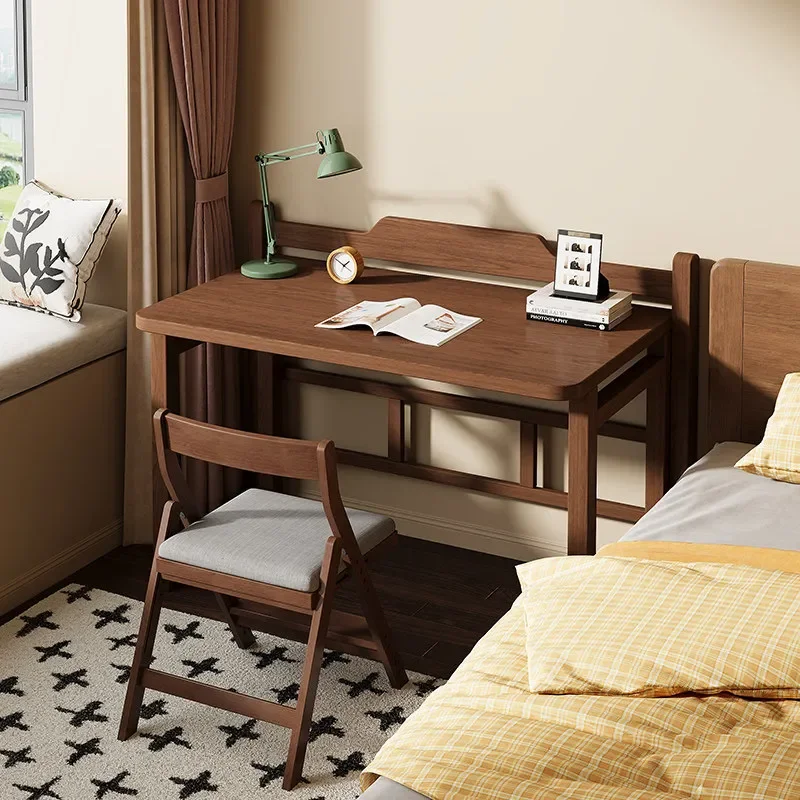 for Computer Desk New Foldable Desk Solid Wood Study Table Bedroom Makeup Table Simple Shelf Home Desk