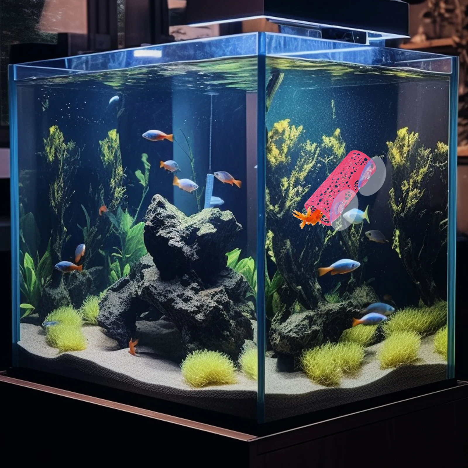 

Fish Tank Cave Decoration Aquarium Rocks Betta Accessory Decors Accessories Ornament Tunnel Decorations