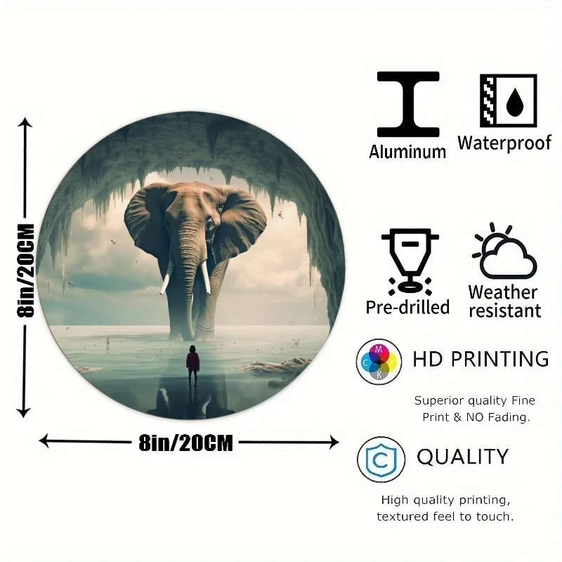 جولة معدن الألومنيوم تسجيل الفن اللوحة إكليل لوحات الزخرفية مدخل ديكور هدية قناع موضوع لشريط نادي ديكور جدران غرفة المنزل #2