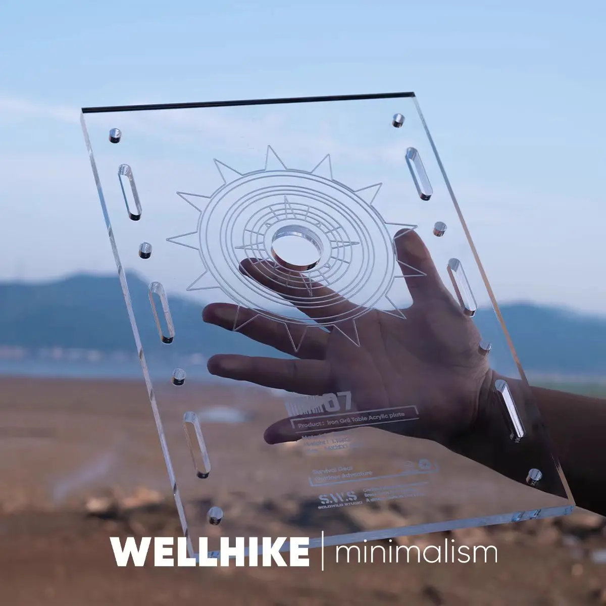 

WELLHIKE Outdoor IGT Transparent Table Board 1 Unit Suitable for GZ Light Stand Camping Acrylic Thickened Portable Lightweight