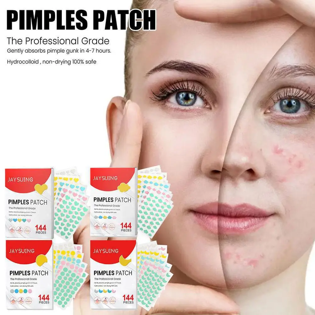 144Patches Acne Patch Gentle Non-irritating Repair Facial Residue-Free Patch Pimples Invisible Deep Blemish Cleansing Cover D1P0