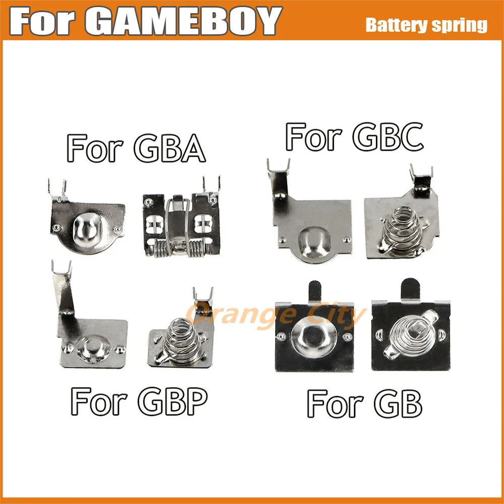 1Pair Positive Negative Poles Battery Terminals Spring Contacts + - Battery Spring For GB/ GBA/ GBC/ GBP Console Mainboard
