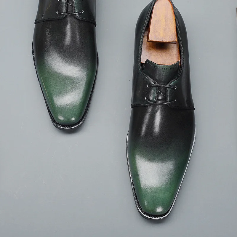 New men's business formal leather shoes, derby style cowhide shoes with strong breathability