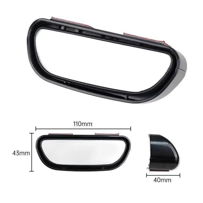 Mini 360 Degree Adjustable Wide Convex Car Mirror HD Clear Parking Auxiliary Rear View Blind Spot Mirror for All Vehicle Types