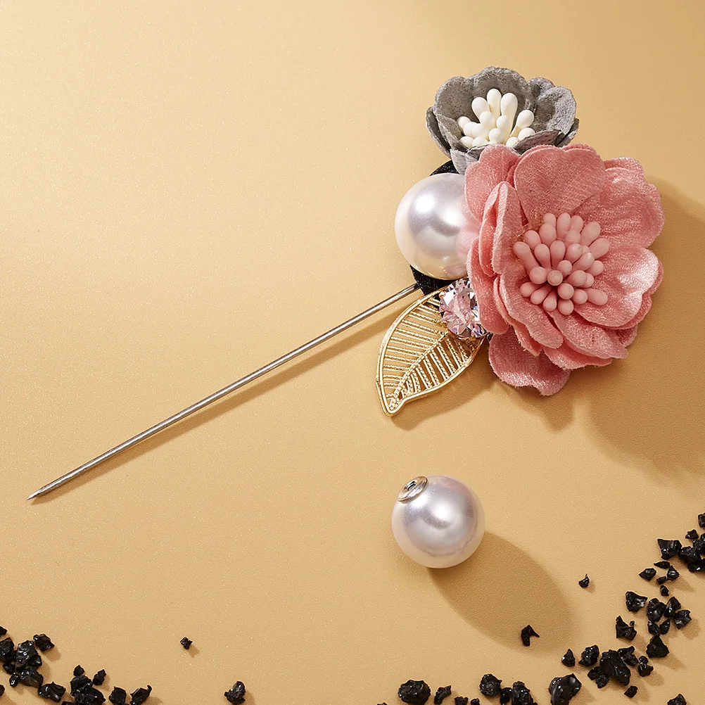 

Double Flower Brooch Imitation Pearls Cloth Alloy Rose Decorative Pin Ladies Jewelry For Party Daily Wear Lapel Shirt Sweater