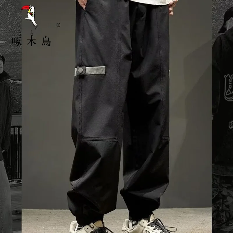 

Мужская рабочая одежда American Sle, свободные широкие брюки, повседневные брюки Qui Dry, осеннее новое поступление, модное полиэфирное волокно