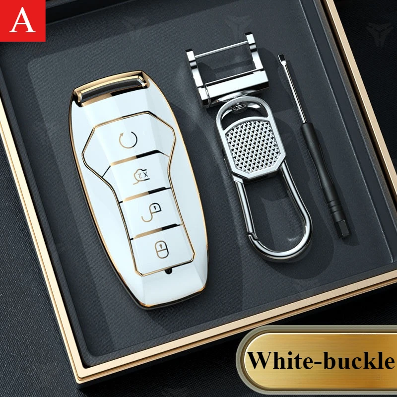 لينة بولي TPU حافظة مفاتيح السيارة غطاء ل BYD سونغ زائد هان EV تانغ DM تشين ختم دولفين التحكم عن بعد حامل مفتاح سلسلة اكسسوارات السيارات