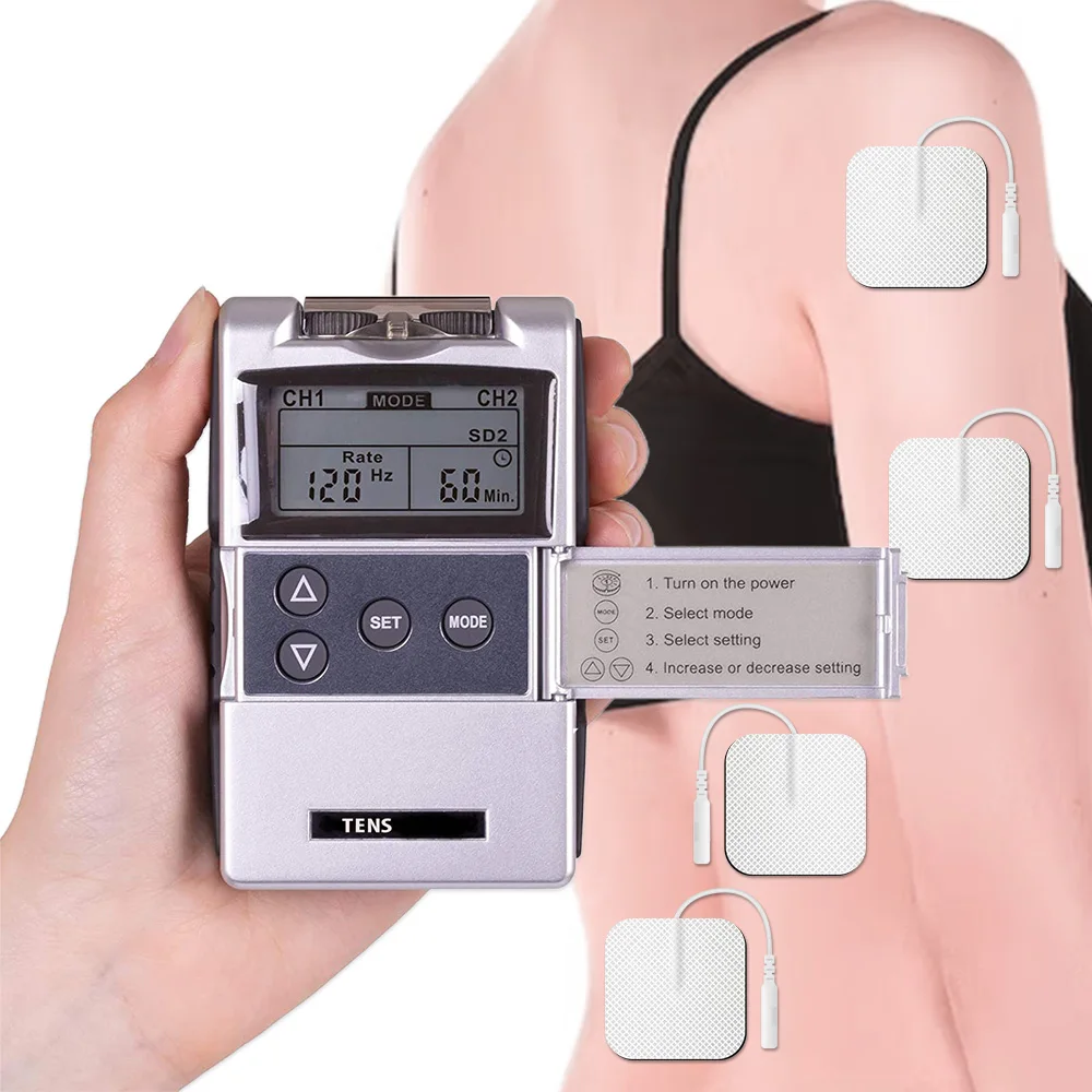 Электрический стимулятор мышц EMS, аппарат для терапии Tens Unit, меридиан, физиотерапия, импульсный обезболивающий массажер для тела, уход за здоровьем