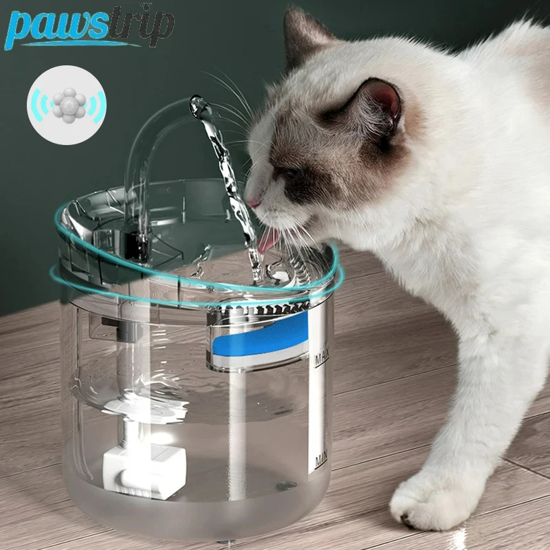 

2L Automation Sensor Cat Water Dispenser USB Electric Mute Cat Water Fountain Recirculate Cat Drinker Pet Supplies Accessory