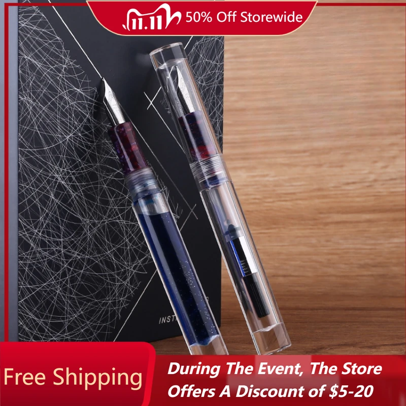 Majohn C1 Vulpen Transparant En Lekvrij Grote Capaciteit Pennenhouder F Punt Inkt Pen Kantoorbenodigdheden Terug Naar School Schrijven