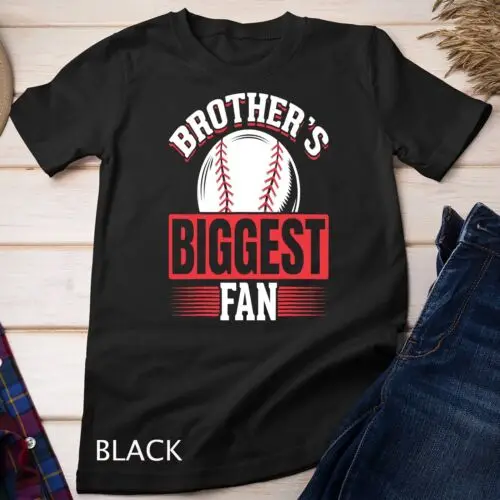 Little Sister Baseball Brother Fan T-Shirt Unisex T-shirt