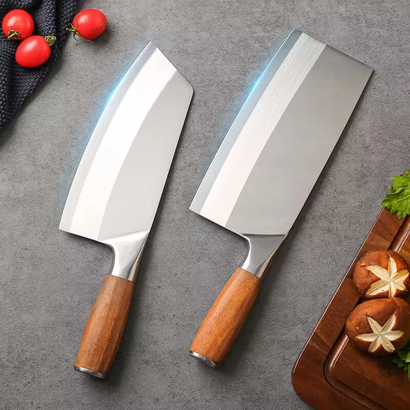 

Cleaver Knife Kitchen Chef Knife Stainless Steel Razor Sharp Slicing Knives Meat Chopping Knife Wood Handle Chinese Butche Knife