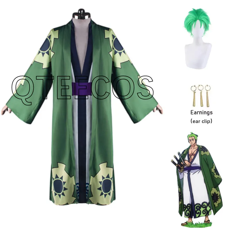 vert-roronoa-zoro-cosplay-kimono-une-piece-anime-costume-uniforme-pour-halloween-adulte-costume-vetements-d'exterieur-tenues
