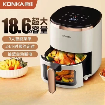 Image Household large capacity air fryer oil-free intelligent timing visual fully automatic electric fryer air fryer