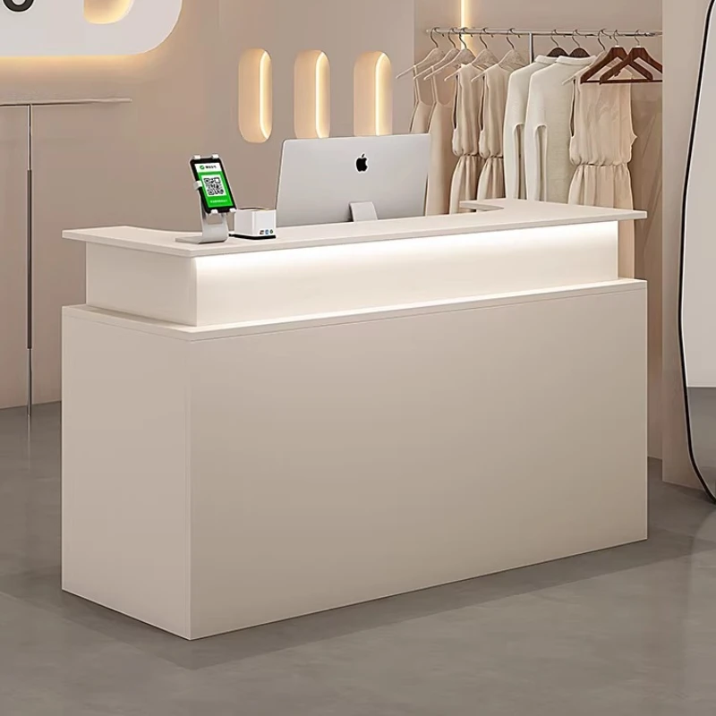 

Supermarket Reception Desk Luxury Business Modern Reception Desk Clothing Store Decor Study Comptoir Caisse Corner Furniture