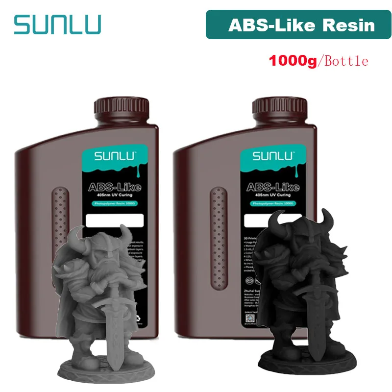 SUNLU UV Resin 405nm ABS-Like Photopolymer LCD Printer Liquid 2KG Can Drilled Processed Internal Threads Low Odor High Hardness