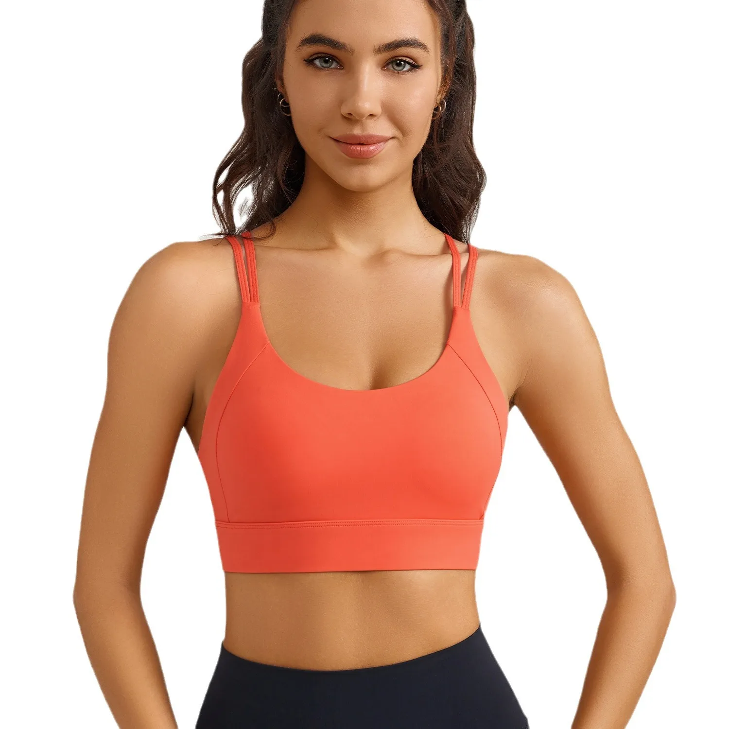 Slim Back Sports Bra for Women, Shock Absorption and Comfort, Fitness Bra, Women\'s All-in-one Cup, New