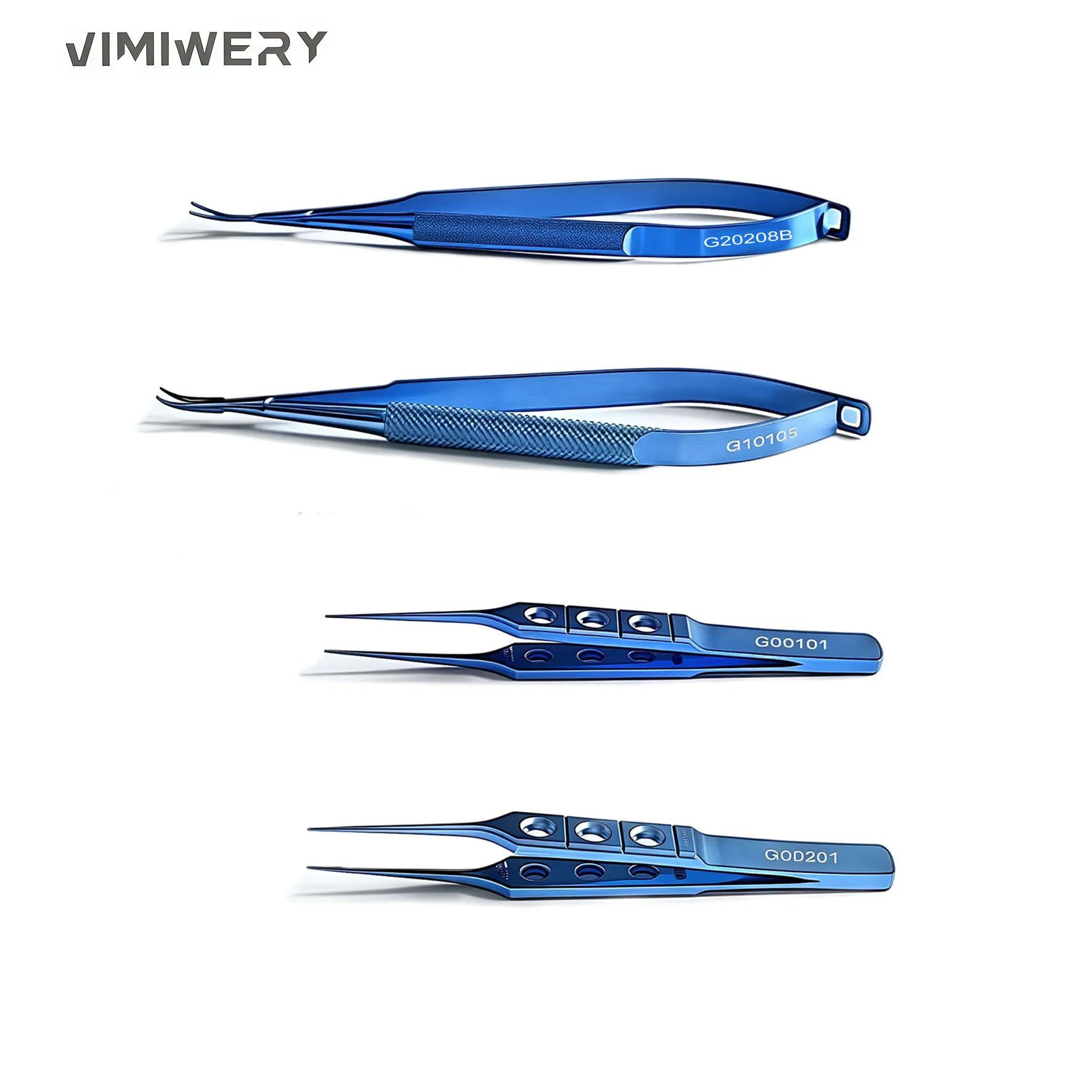 Castroviejo Corneal Scissors / Tweezers  Troutman Needle Holders  Straight Toothed Forceps 4PCS/SET