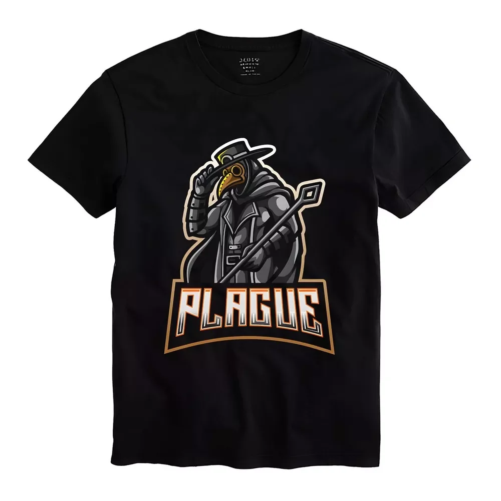 Plague Men Unisex Black   Tees High Quality 100%Cotton Short Sleeve