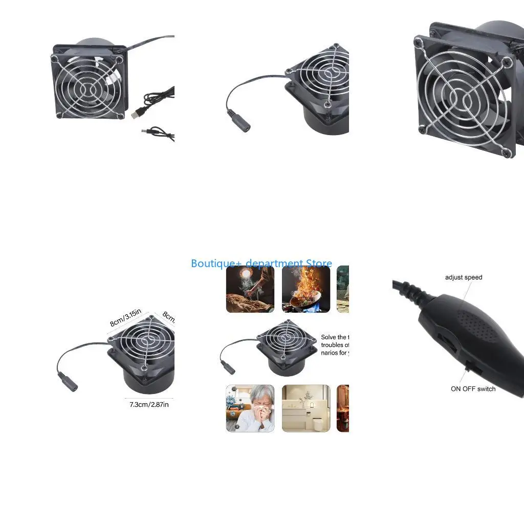 

E1PD Energy Efficient 80mm Ventilation Blower 50CFM Airflows For Air Quality Control