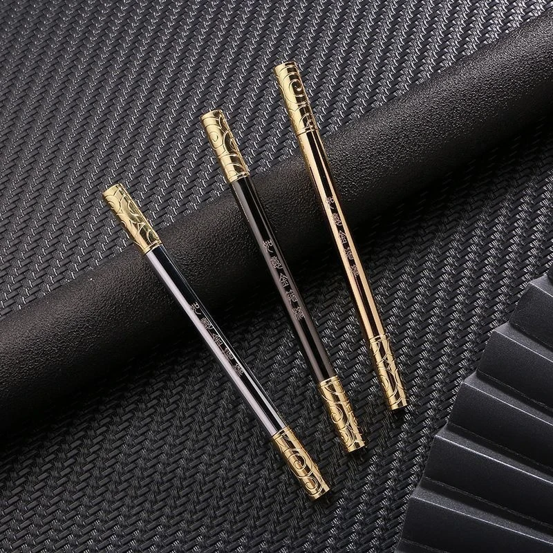 Metal Brass Ring Signature Ballpoint Pen Luxury Smooth Writing Business Office Pen School Stationery Gift for Men Women