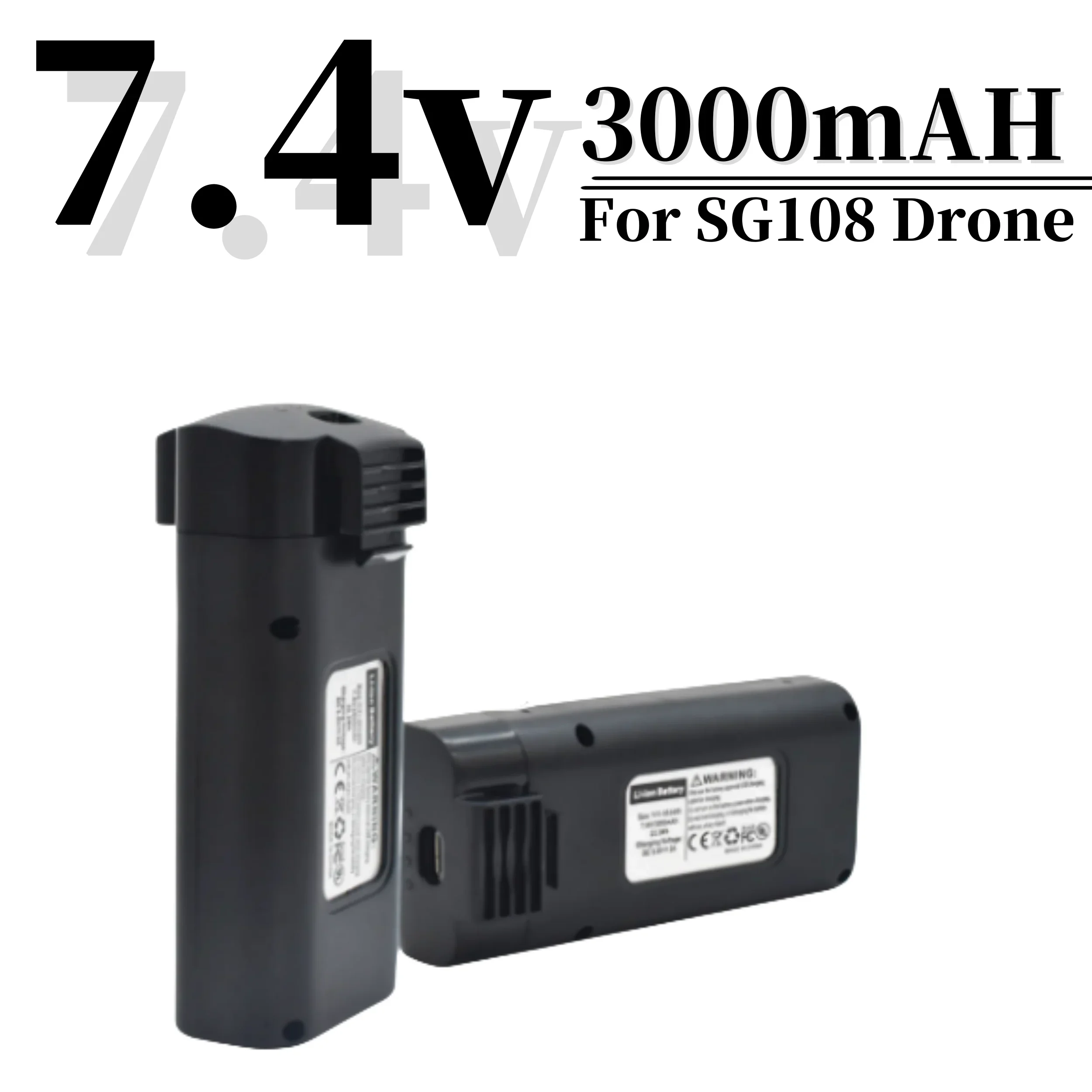 

Newest 7.4V 3000mAh Remote Control Battery Sg108 sg-108 UAV For Sg108 GPS 4K Brushless RC UAV Spare Parts Black