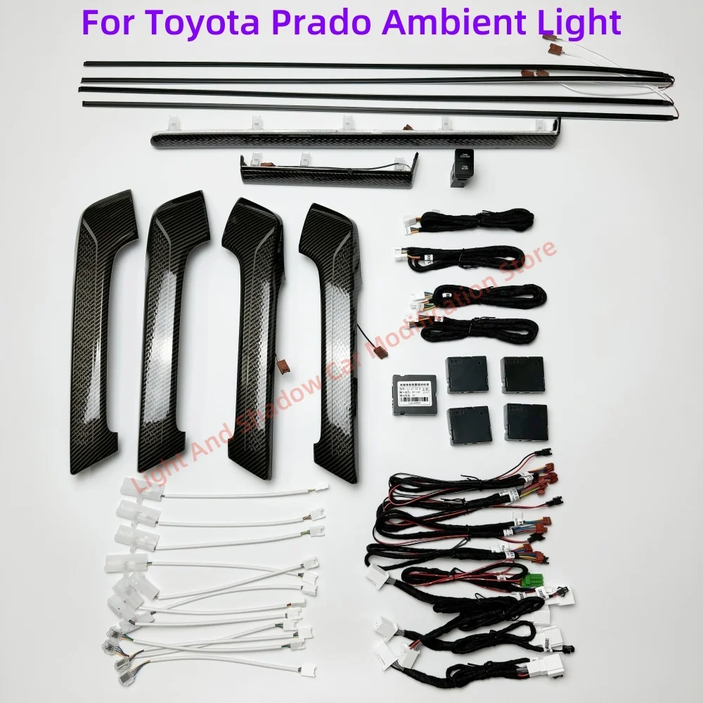 

Для Toyota Prado 2011-2021 динамический окружающий свет, оригинальная форма 1:1, обновление салона автомобиля, специальная кнопка управления, подсветка
