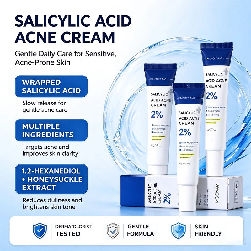 Salicylic Acid Blemish Care Cream Gentle Skin Care Formula Moisturizing Facial Cream For Smooth Looking Skin