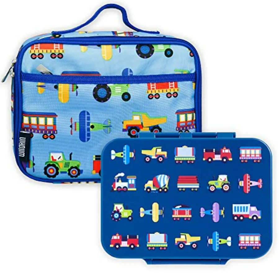 

Комплект детской сумки для ланч-боксов с коробкой для бенто (поезда, самолеты и грузовики)