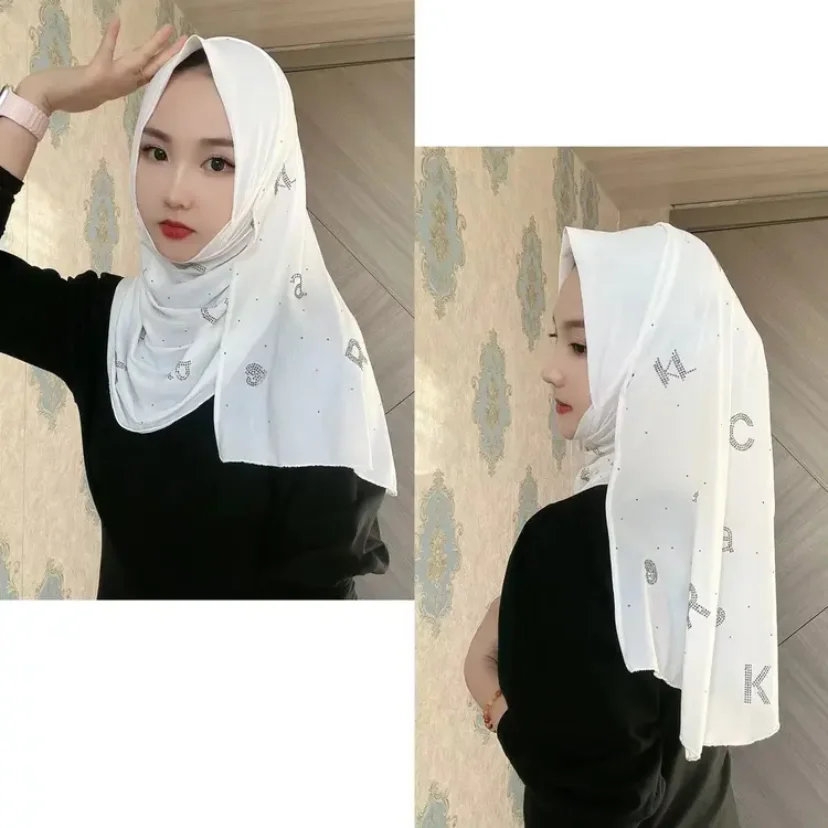 Diamonds Praktische Cover Wrap Hijab Femme Musulman