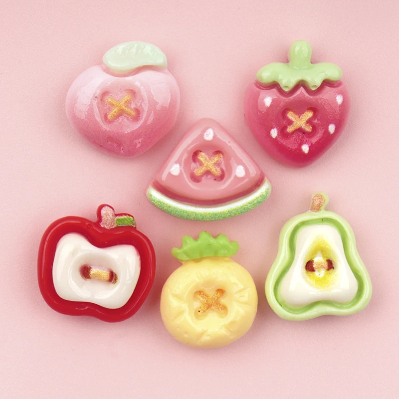 50/500pcs Mini Simulated Fruit Resin Nail Art Cabochon Handmade Strawberry Accessories Craft DIY Hair Decoration Handmade