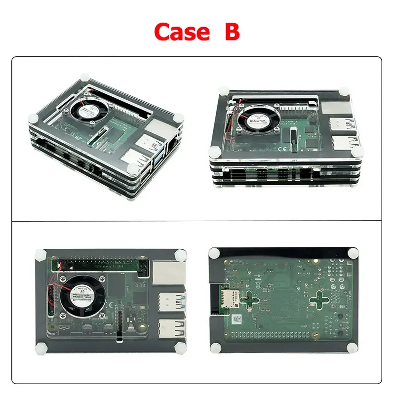 Raspberry Pi 4 modello B 4B RAM 1GB 2GB 4GB 8 GB case kit 32 64 128 GB TF card adattatore di alimentazione ventola dissipatore di calore cavo video per Pi 4