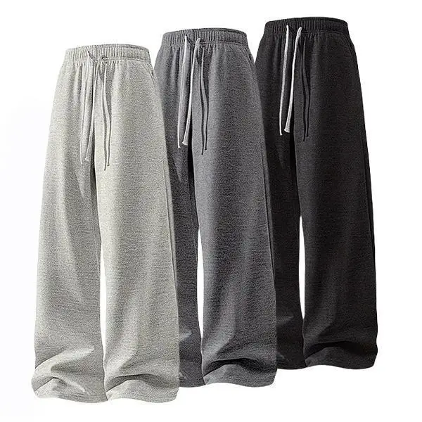 Men's Heavyweight Stretch Sweatpants Three Pack for Fall Straight Leg Neutral Style Other Material 100% Casual Pants