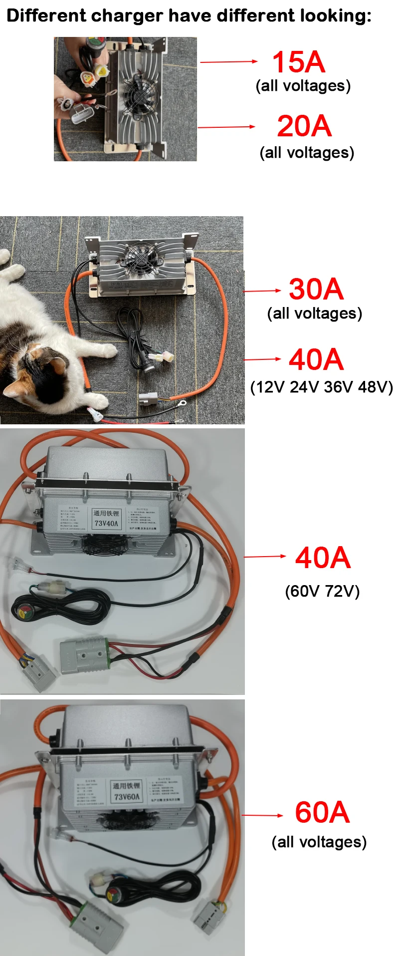 24 فولت 48 فولت 60 فولت 72 فول - مراجعة 72V 15A Fast Charger وسعره