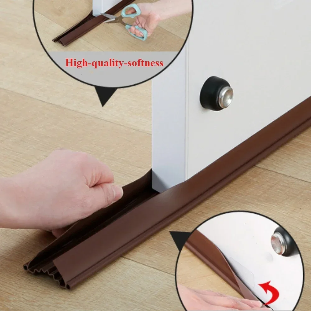 96CM Door Bottom Stretchable PVC Soft Sealing Strip Lightweight Sound Insulation Insect Like Windproof Sealing Strip