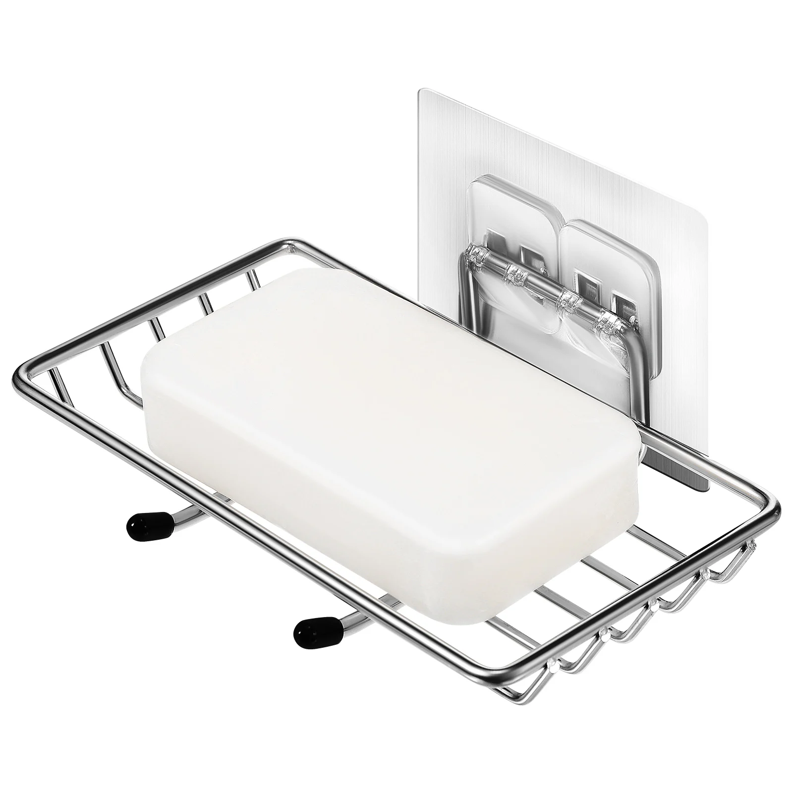

No Punch Wall Mount Soap Holder Stainless Steel Bathroom Dish Drainage Design Long Lifespan Shower Accessories soap for shower