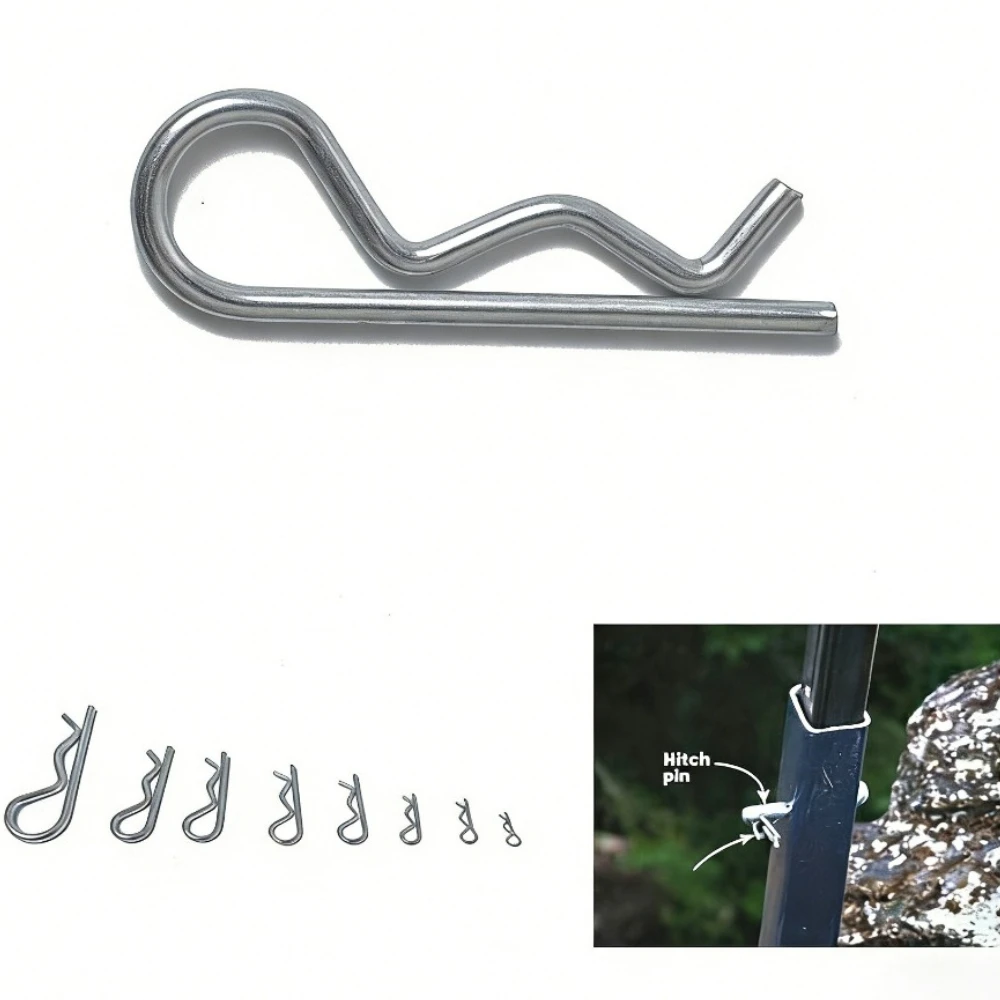 

100pcs Stainless Steel Cotter Pins Set R Clips & Split Pins Hardware Fasteners Durable Wave Shape Spring Pins for DIY & Repair